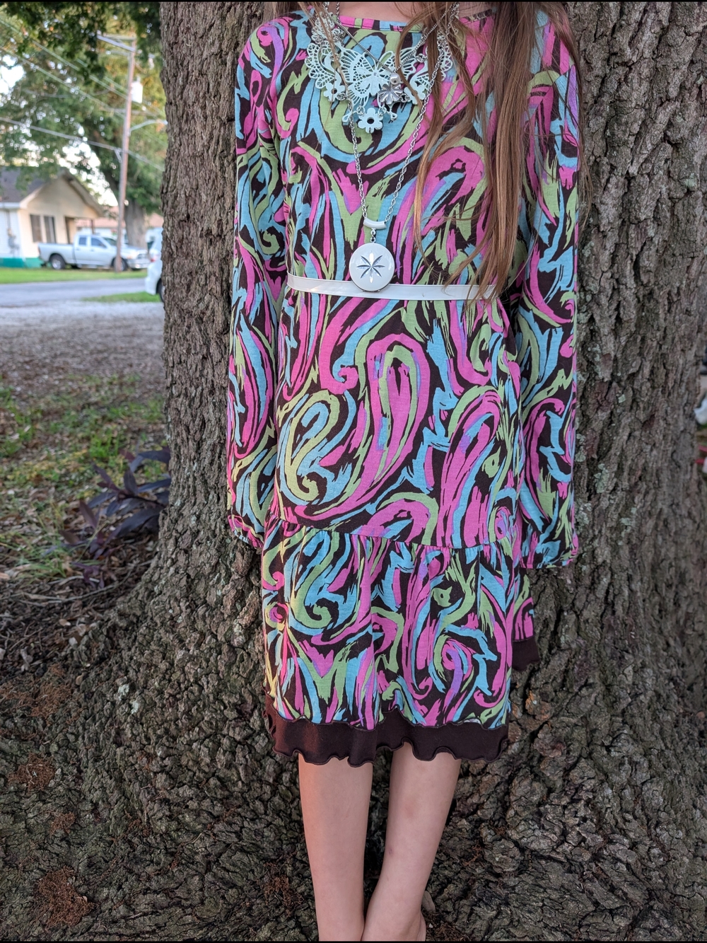 Y2K Nickelodeon Lizzy Maguire Psychodelic Swirl Dress By Friendship